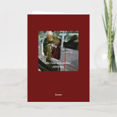 FUNNY CRASH TEST DUMMY PHOTO BIRTHDAY KAART (Achterkant)