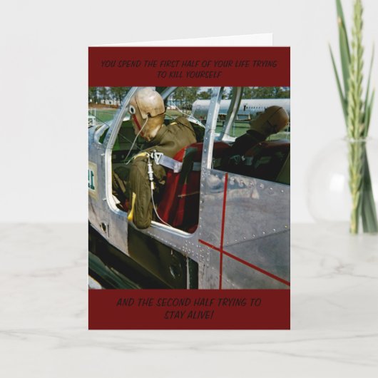 FUNNY CRASH TEST DUMMY PHOTO BIRTHDAY KAART (Voorkant)