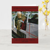 FUNNY CRASH TEST DUMMY PHOTO BIRTHDAY KAART (Gele Bloem)