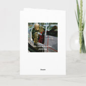 FUNNY CRASH TEST DUMMY PHOTO BIRTHDAY KAART (Achterkant)