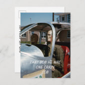 FUNNY CRASH TEST DUMMY PHOTO BIRTHDAY UITNODIGING BRIEFKAART (Voorkant / Achterkant)