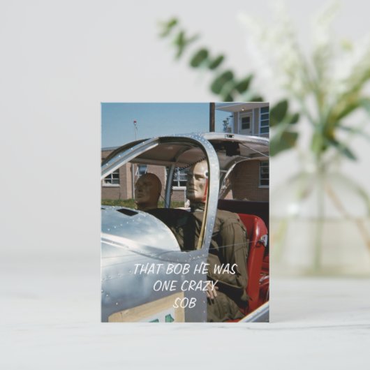 FUNNY CRASH TEST DUMMY PHOTO BIRTHDAY UITNODIGING BRIEFKAART (Staand voorkant)