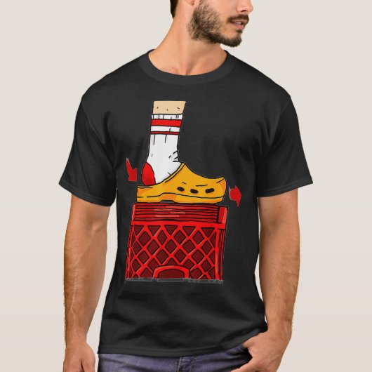 Funny Crate Challenge Shoe Diagram Slim  T-shirt (Voorkant)