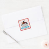Funny Crawfish Boil Family Reunion Seafood Party Vierkante Sticker (Envelop)