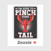 Funny Crawfish Boil, ik ben hier om wat te knijpen Sticker (Vel)
