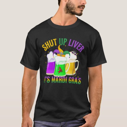 Funny Crawfish Boil Mardi Gras Beer Drinking Shut T-shirt (Voorkant)