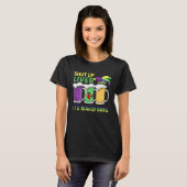 Funny Crawfish Boil Shut Up Liver Mardi Gras Beer  T-shirt (Voorkant volledig)