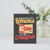 Funny Crawfish Boiling Lemon Lobster Food Joke Briefkaart (Staand voorkant)