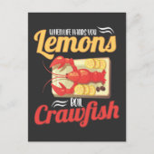 Funny Crawfish Boiling Lemon Lobster Food Joke Briefkaart (Voorkant)