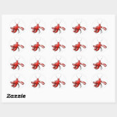 Funny Crawfish Lobster Ronde Sticker (Vel)