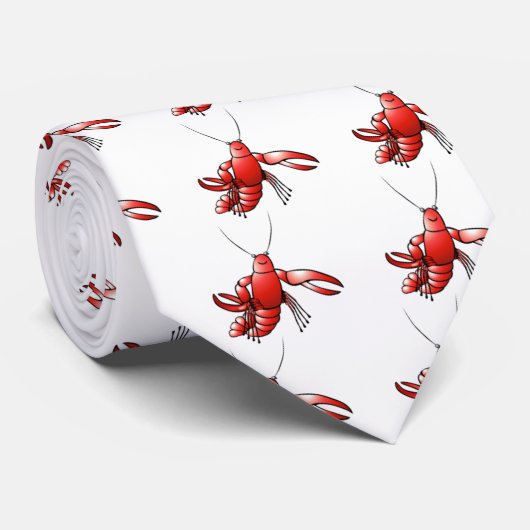 Funny Crawfish Lobster Stropdas (Opgerold)