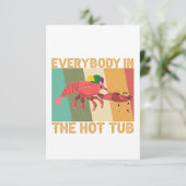 Funny Crawfish Mardi graast iedereen in de hotline Bedankkaart (Staand voorkant)