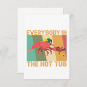 Funny Crawfish Mardi graast iedereen in de hotline Bedankkaart (Voorkant / Achterkant)