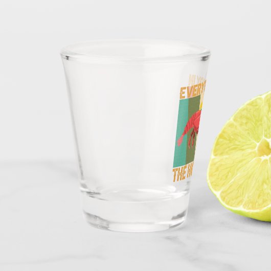 Funny Crawfish Mardi graast iedereen in de hotline Shot Glas (Links)