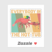 Funny Crawfish Mardi graast iedereen in de hotline Sticker (Vel)