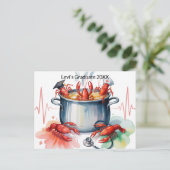 Funny Crawfish Nurse Graduation Postcard Briefkaart (Staand voorkant)