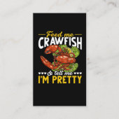 Funny Crawfish Quote Seafood Foodie Visitekaartje (Voorkant)