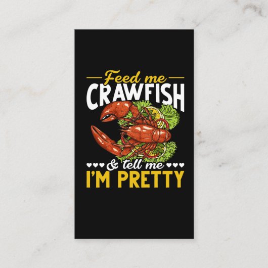 Funny Crawfish Quote Seafood Foodie Visitekaartje (Voorkant)