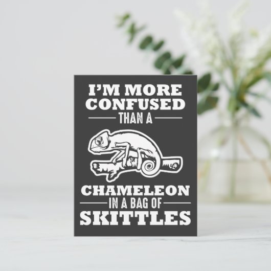 Funny Crawler Pun Chameleon Reptile Lizard Briefkaart (Staand voorkant)