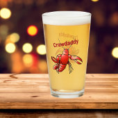 Funny Crawpapa Red Crayfish Glas