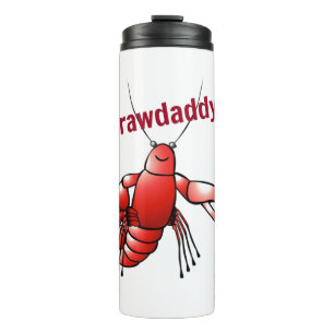 Funny Crawpapa Red Crayfish Thermosbeker