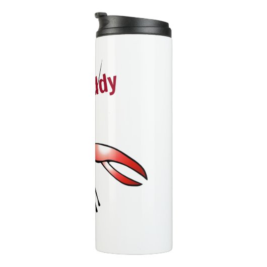 Funny Crawpapa Red Crayfish Thermosbeker (Geroteerd rechts)