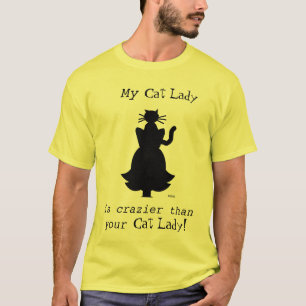 Funny Crazier Crazy Cat Lady Husband of Boyvriend T-shirt
