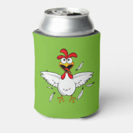 Funny Crazy Cartoon Chicken Wing Fling Blikjeskoeler