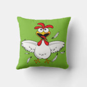 Funny Crazy Cartoon Chicken Wing Fling Kussen (Achterkant)