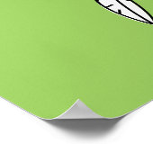 Funny Crazy Cartoon Chicken Wing Fling Poster (Hoek)