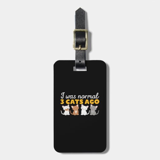 Funny Crazy Cat Lady Kat en Kitten Lover Bagagelabel (Voorkant verticaal)