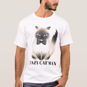 Funny Crazy cat man T-shirt (Voorkant)