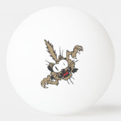 Funny Crazy Cat Pingpongbal (Voorkant)