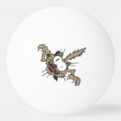 Funny Crazy Cat Pingpongbal (Achterkant)