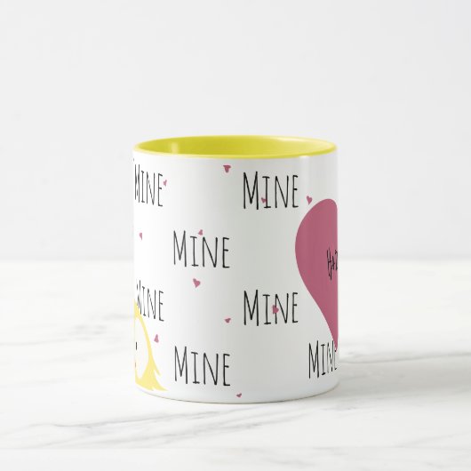 Funny Crazy Chick "Mine" Schattigee liefde Mok (Midden)