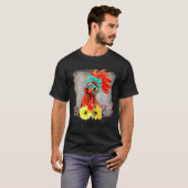 Funny Crazy Chicken Lady Word Art  T-shirt (Voorkant volledig)