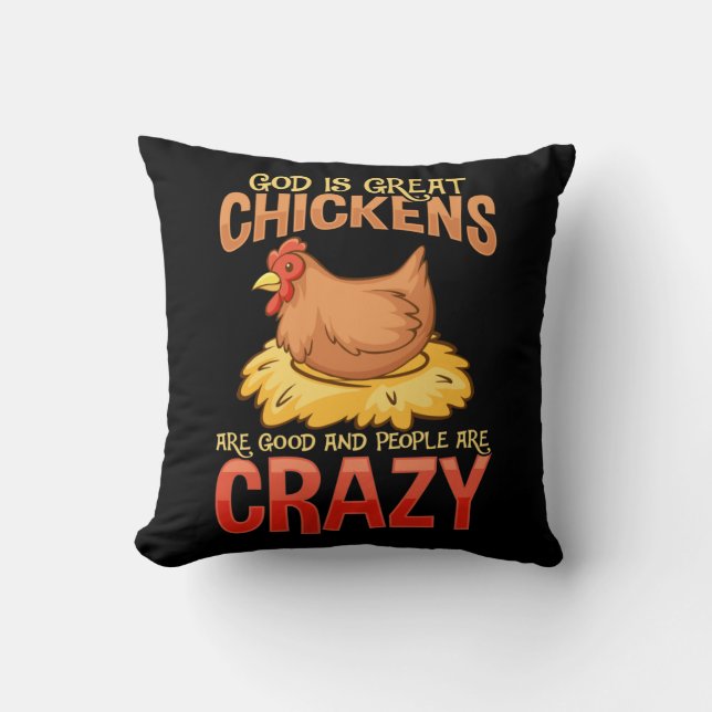 Funny Crazy Chicken Lover Gift Hen Humor Kussen (Voorkant)