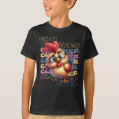 Funny Crazy Clucker Chicken - Cartoon Haan T-shirt (Voorkant)