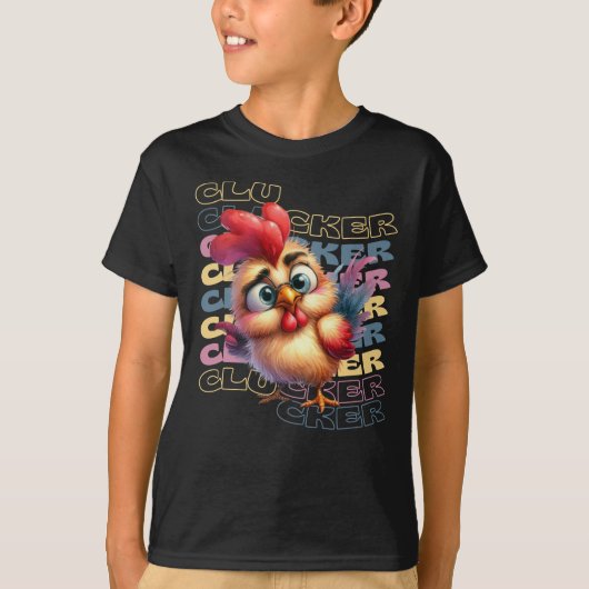 Funny Crazy Clucker Chicken - Cartoon Haan T-shirt (Voorkant)