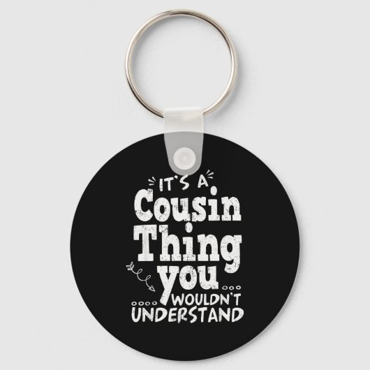 Funny Crazy Cousin Crew Family Matching Group Blac Sleutelhanger (Voorkant)