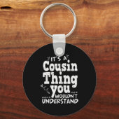 Funny Crazy Cousin Crew Family Matching Group Blac Sleutelhanger (Voorkant)