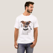 Funny Crazy Cute Dog T-shirt (Voorkant volledig)