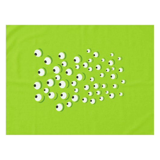 Funny Crazy en Curious Green Eyed Monster Tafelkleed (Voorkant (Horizontaal))