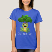 Funny Crazy frog lady voegt tekst toe T-shirt (Voorkant)