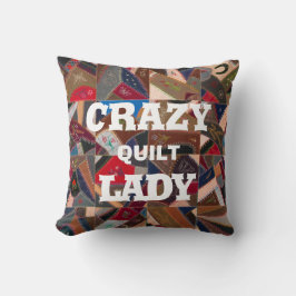 Funny "Crazy Quilt Lady" Patchwork Quilt Kussen