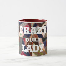 Funny "Crazy Quilt Lady"  Patchwork Quilt