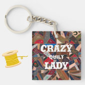 Funny "Crazy Quilt Lady" Patchwork Quilt Sleutelhanger
