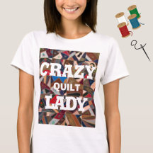 Funny "Crazy Quilt Lady"  Patchwork Quilt