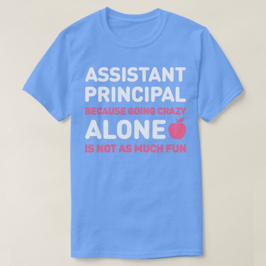Funny Crazy School Assistant Hoofd T-shirt (Design voorkant)