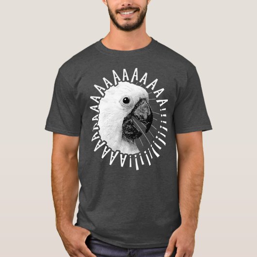 Funny Crazy Screaming Shirt Parrot Bird (Voorkant)